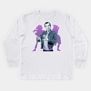 Roger Vadim - An illustration by Paul Cemmick Kids Long Sleeve T-Shirt